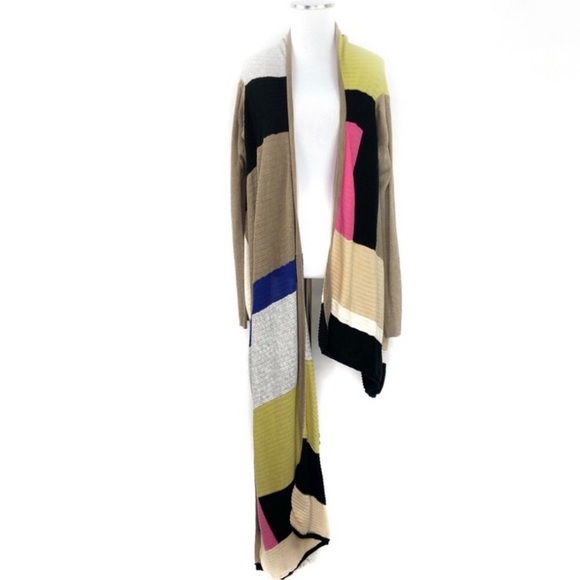 Sparrow Calculating Color Block Wrap Sweater - Picture 2 of 3